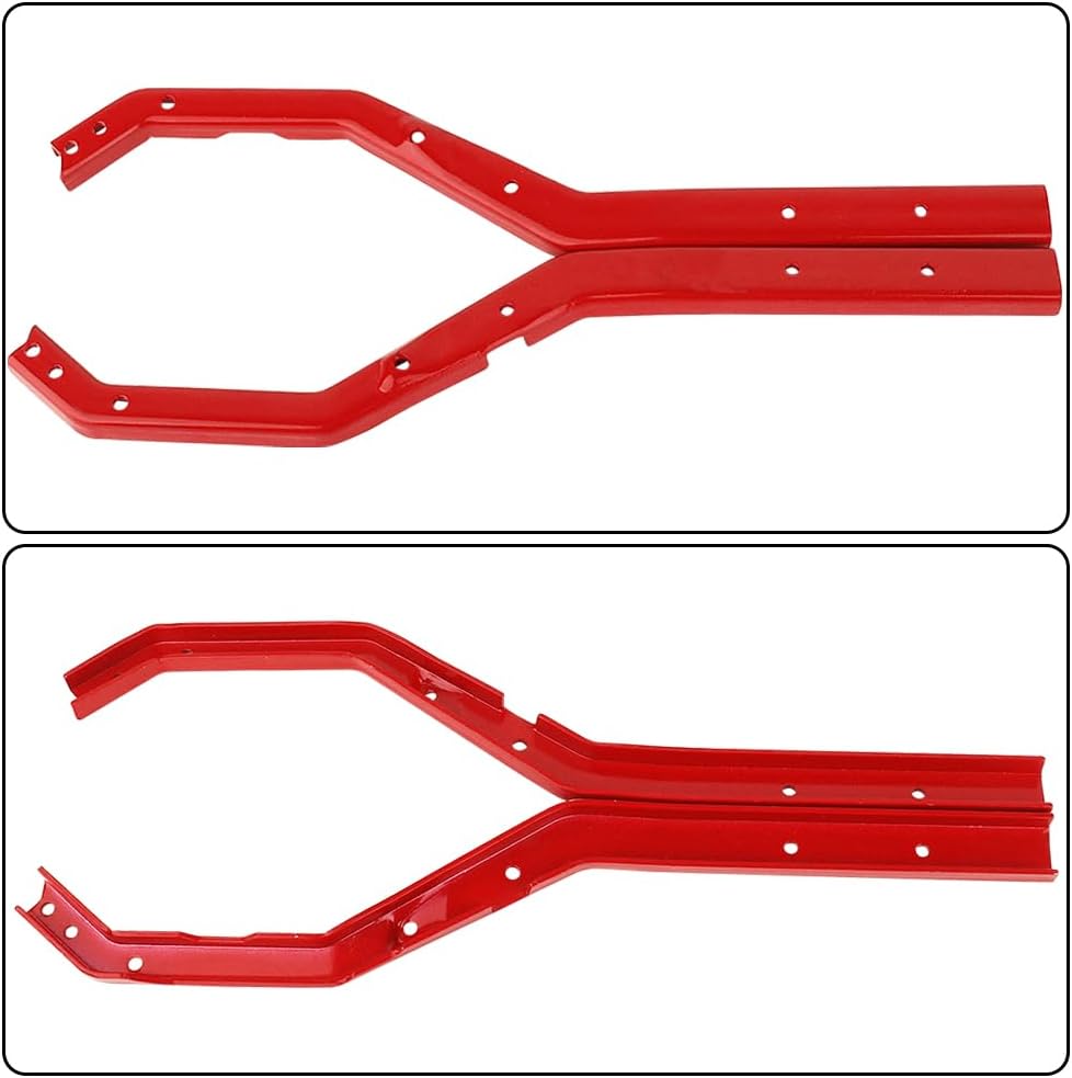 Heavy Duty Wheelbase Adjustable Metal Chassis Frame Rail Set for 1/10 RC Crawler Axial SCX10 III Gladiator Wrangler Upgrade Part (red)