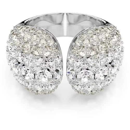 Bague Cocktail Swarovski Sublima en métal rhodié blanc éclatant taille 50
