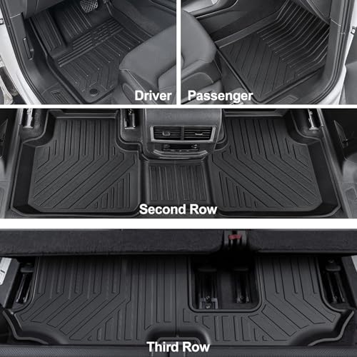 Image of Floor Mats for Volkswagen Atlas 2018-2026 7 Seats Bench Seating