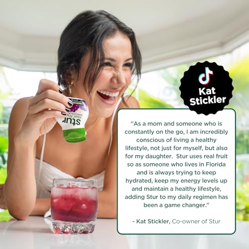 Image of Stur Liquid Water Enhancer | Concord Grape | Naturally Sweetened | High in Vitamin C & Antioxidants | Sugar Free | Zero Calories | Keto | Vegan | 5 Bottles, Makes 120 Drinks