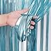 Blue Tinsel Foil Fringe Curtains - Under The Sea Baby Shower Birthday Photo Backdrops Bachelorette Wedding Bridal Shower Party Decor Photo Booth Props Backdrops Decorations, 2pc