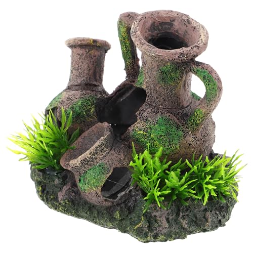 UKCOCO Aquarium Dekoration Harz Gefäß Versteck Höhle für...