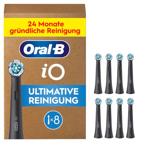 Oral-B iO Aufsteckbürsten Ultimative Reinigung, Schwarz, 8 Stück