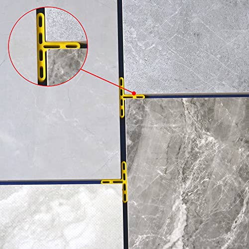 Gelb 5,0 mm Fugenlinie Abstandshalter Badezimmer Abstandshalter Fliesenwerkzeug Clips Dünner Abstandshalter aus rotem Ziegelstein Wanddekoration Abstandshalter Fensterabstandshalter (Gelb Farbe)