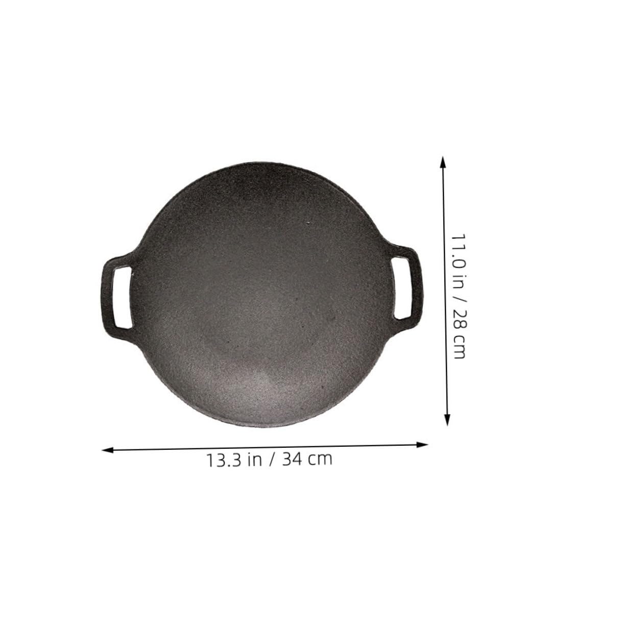 Padella Grill in Ferro per Barbecue da Esterno e Campeggio, Bordi Lisci e Arrotondati, Versatile per Carne e Verdure in Famiglia o Ristorante