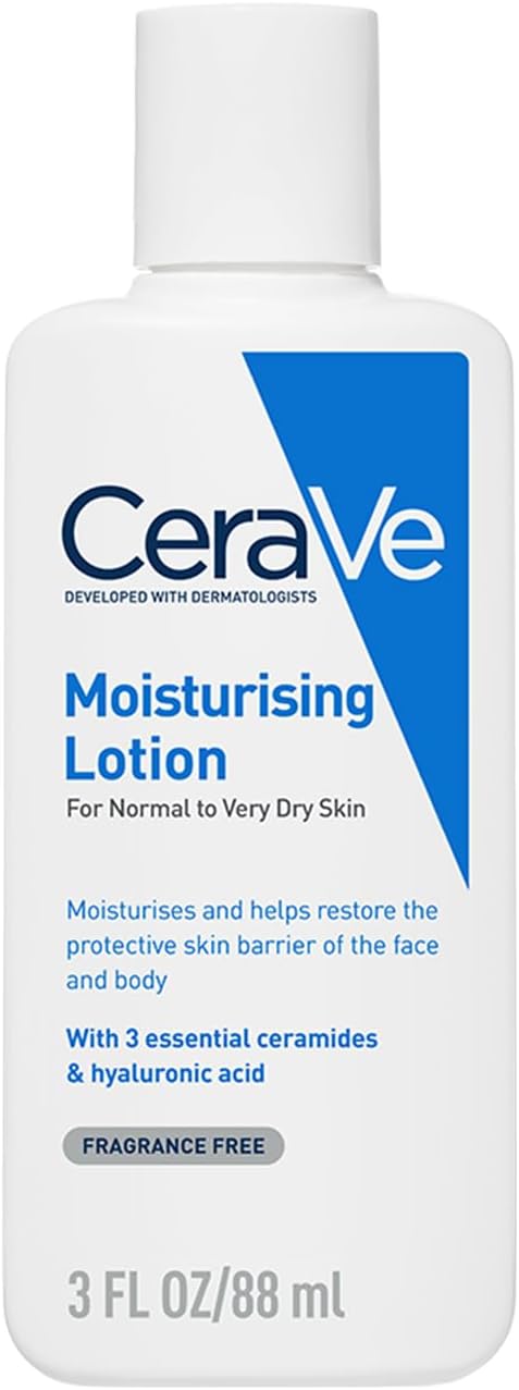 Moisturizing Lotion For Normal to Dry Skin (88ml) - Formulated With 3 Essential Ceramides And Hyaluronic Acid | Non-Comedogenic, Oil Free And Fragrance-Free Body Lotion