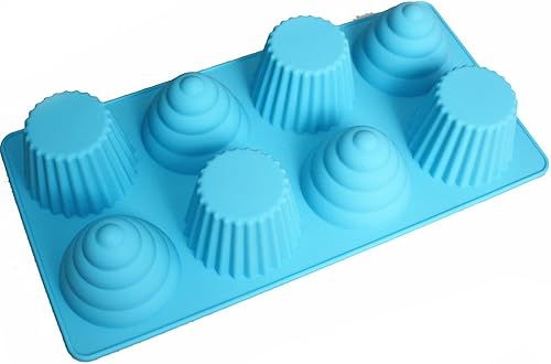 Miniatura 5 de X-Haibei Gran cono de helado Cupcake Jabón Pan Bakeware Bandeja de 8 cavidades