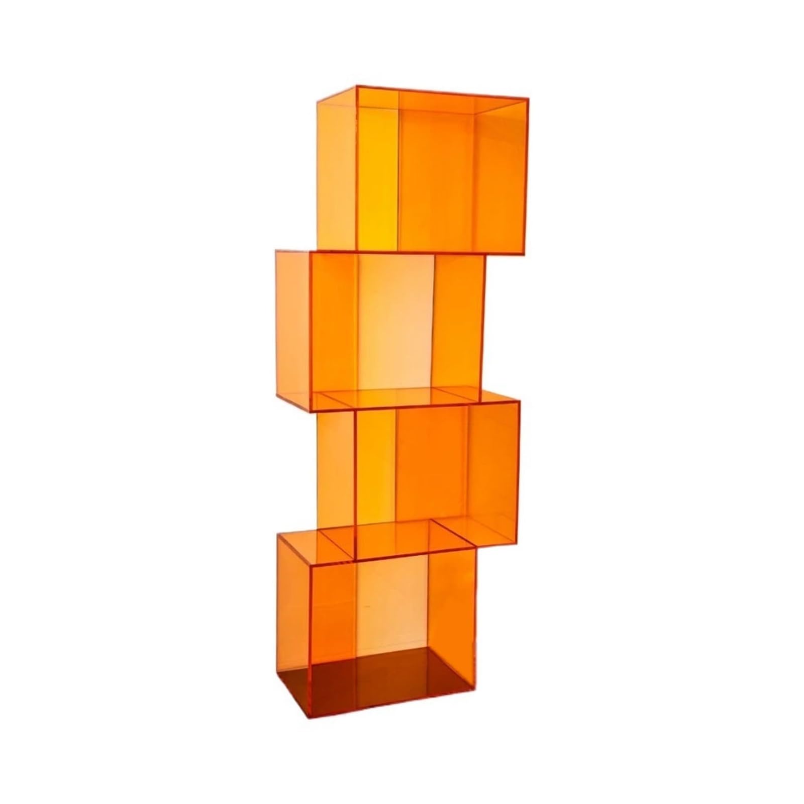 XUJUAN-0227 Bookcases Light Luxury Creative Staggered Standing Bookshelf Acrylic Storage Display Stand for Home Office