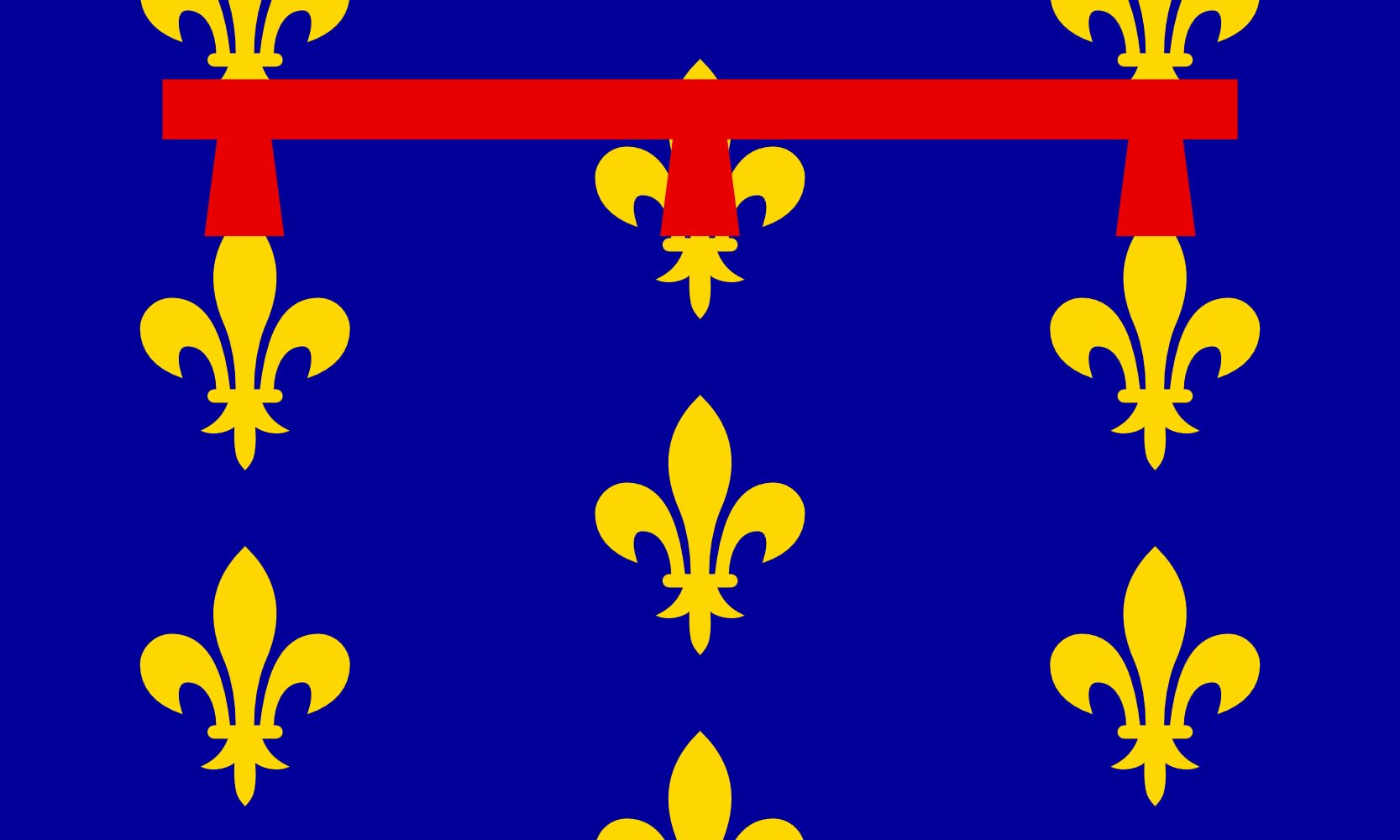 Drapeau Kingdom of Naples grand format paysage de 1,35m² pour mât