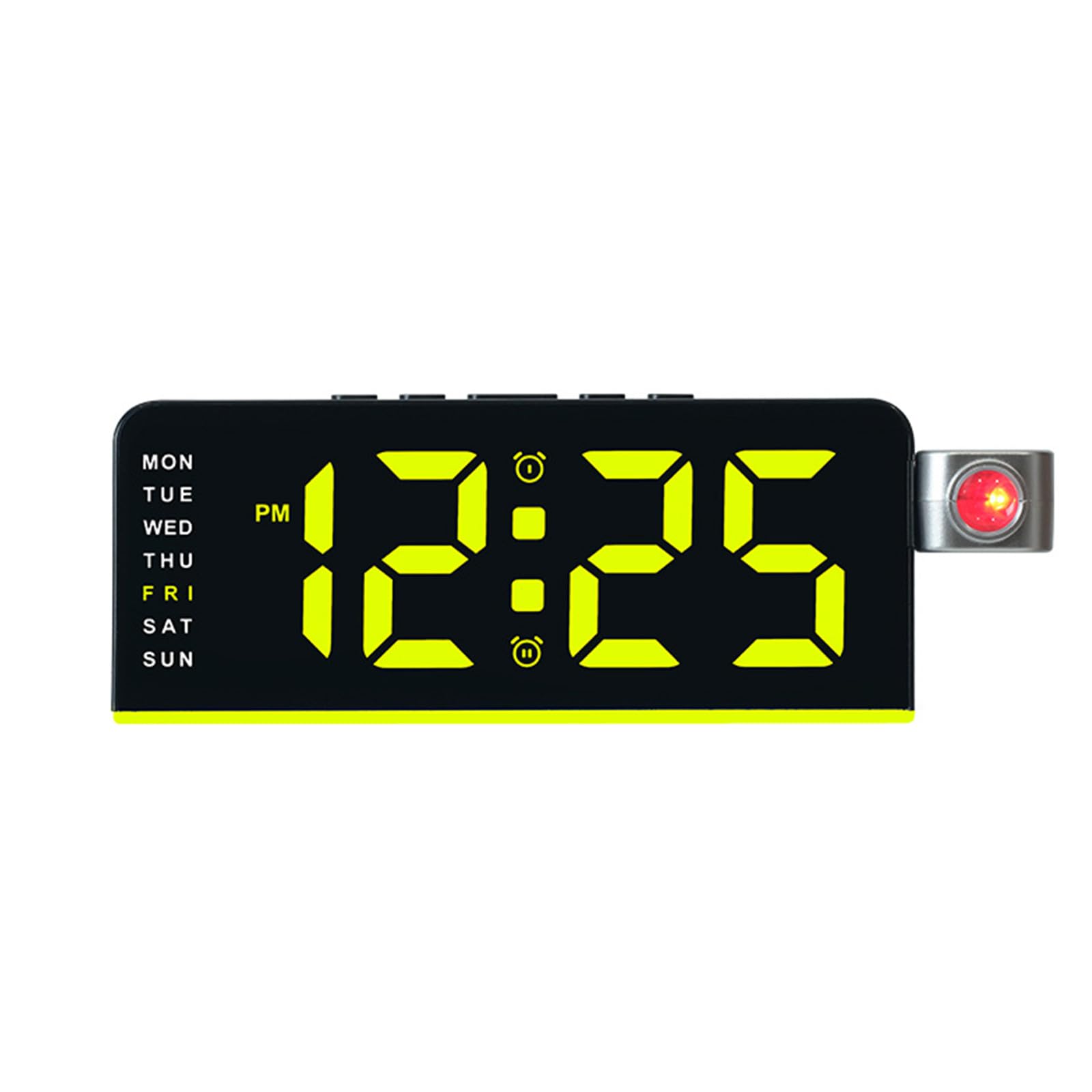 Kaeltsyn Projection Clock for Bedroom, Digital Clock with 180° Projector on Ceiling Duals Loud Alarm Clocks with Temperature Date Temperature Date Display for Heavy Sleepers