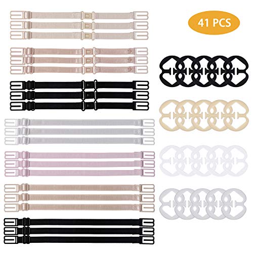 41 Pcs Bra Strap Clips Anti-Slip Buckles Conceal Straps Cleavage Control for Back for Women Adjustable Conceal