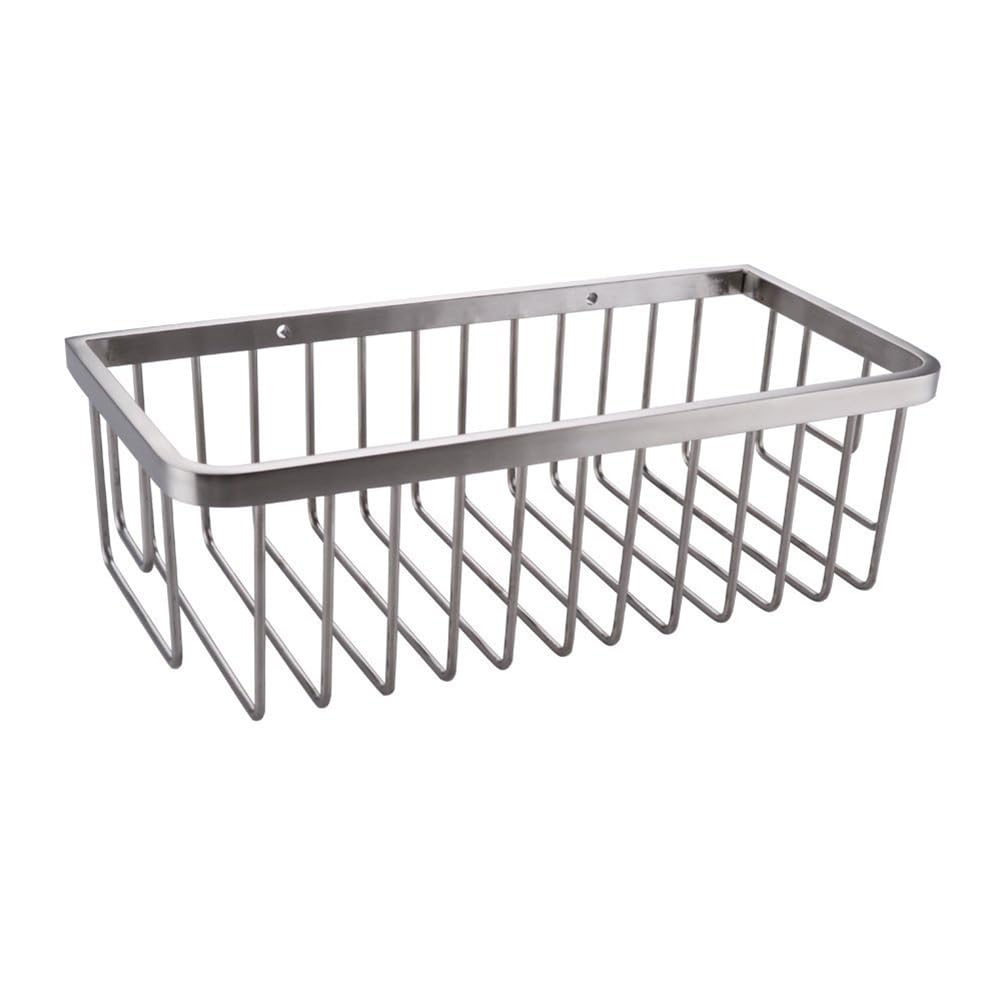 CS004 Solid Stainless Steel Bathroom Shower Caddy Wall Mount, Brushed Steel