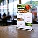 [5 Pack] 8.5 x 11 inch Office Table Sign Display Holder, Attom Tech T-Shape Black Base Portrait-Style Double-Sided Menu Display, Slant Ad Photo Frame Brochure Holder, Clear Acrylic 8.5 x 11 inches