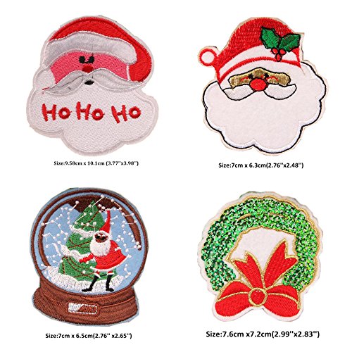 Weihnachts-Bügelbilder 30er Pack – Bestickte Aufnäher Mit Santa, Schneemann, Baum Für Jeans & Kleidung