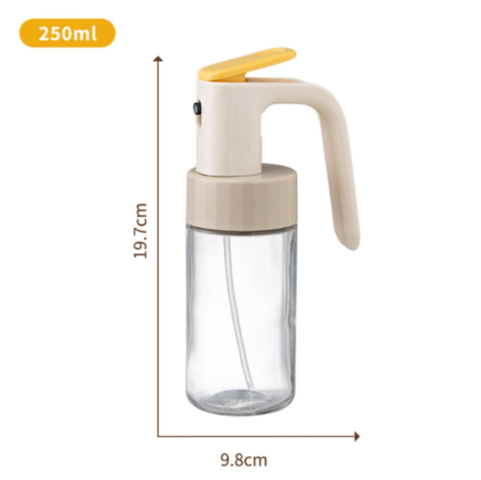 Pulverizador Aceite Botella Dosificadora De Aceite De Oliva De Vidrio Pulverizador De Aceite Adecuado For Asar Ensaladas Y Freír Accesorios Cocina(250ml)