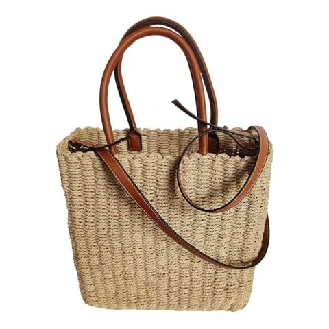 NIBD Large Straw Beach Bag for Womens Shoulder Bag Straw Handbags Summer Woven Tote Bag Cover