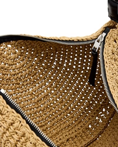 Women's Handbags Half Moon Knot Shldr Natural Brown4