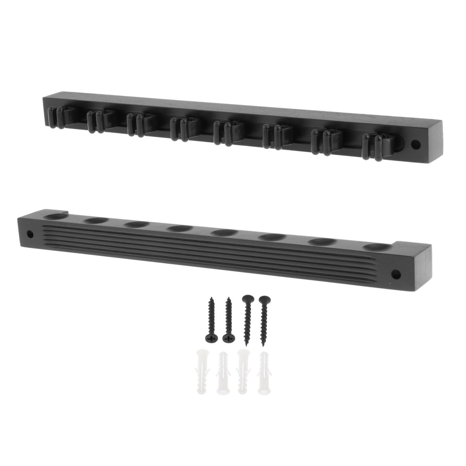 Porte-queues de billard en bois structure murale robuste 8 clips - 8