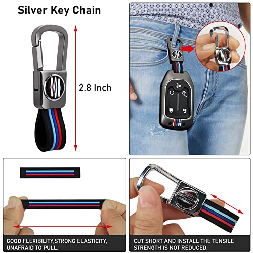 Moonlinks Zinc Alloy Key Fob Case Cover 5-Button Compatible With 2019-2022 Chevy Silverado/Gmc Sierra 1500 2500Hd 3500Hd,Silicone Remote Keyless Fob Case Metal Shell With Key Chain Protector,Gray #TOP7