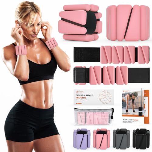 Image of Wrist Weights, Ankle Weights for Women Men, Adjustable Wrist Weighted Bracelet for Home Gym Workout, Running, Yoga, Exercise, Strength Training