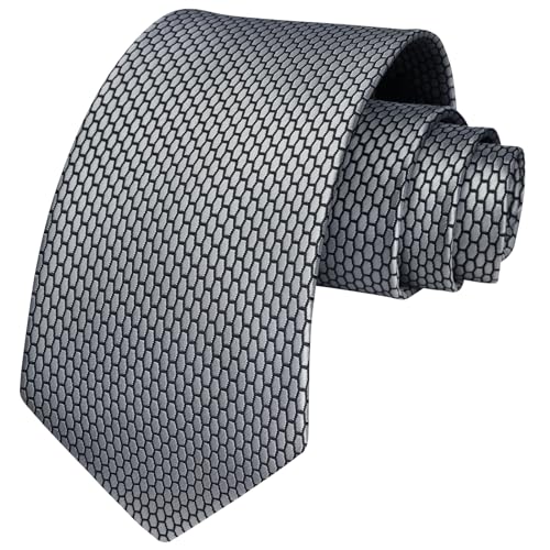 Image of Enlision Ties for Men Solid Color 3.35 inch Formal Business Necktie Classic Satin Mens Wedding Party Ties