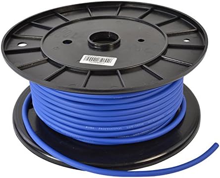 Microphone Cable, Low Noise, Flexible Blue, 50m Roll