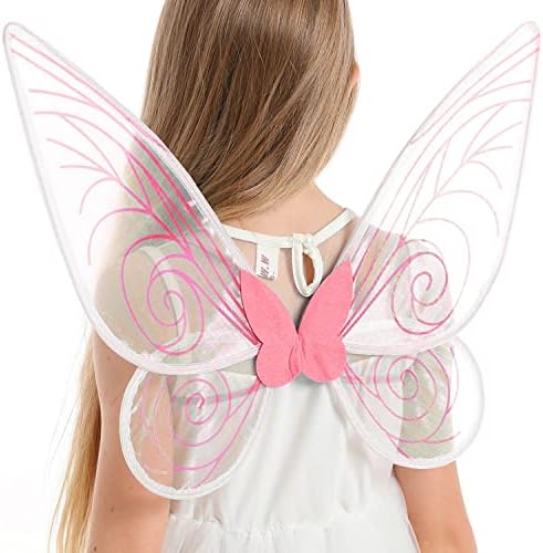 Large Pink Butterfly Fairy Wings,DIY Fairy Wings,Butterfly Wings,Halloween Cosplay Butterfly Wings Costume for Dress Up Party for Kids Girls Women