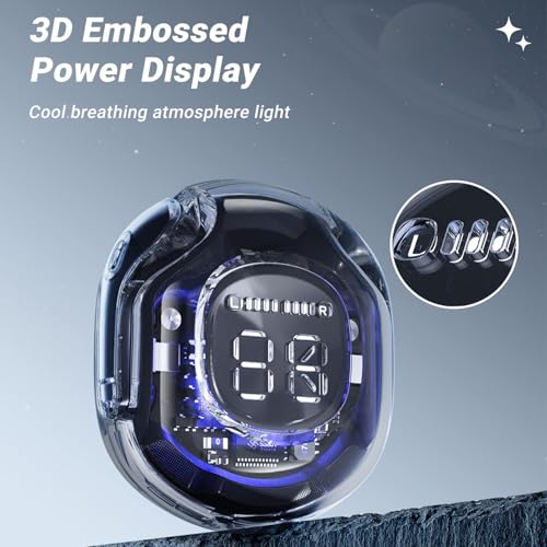 Touch Control Earphones - LED Display True Wireless Audio Set | Stereo In-Ear Buds with Clear Output for Sports, Driving, Fitness, Outdoor Use, Touch Control Earphones - LED Display True Wireless Audio Set | Stereo In-Ear Buds with Clear Output for Sports, Driving, Fitness, Outdoor Use,