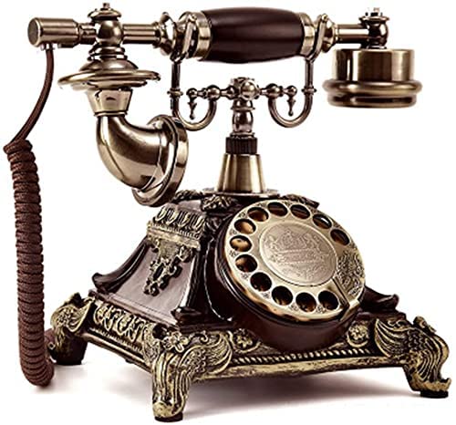 NYTRYD European Rotary Wireless Antique Telephone,Landline Home Retro Phone Fashion Creative Rotary Vintage Wireless Telephone for Home Decoration Storage Value (Square MODLE)-image-27