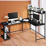 ✅ 【DE LAGERBESTAND, SCHNELLE LIEFERUNG】【L-FÖRMIGER ECKSCHREIBTISCH】- Dieser L-förmige Computertisch besteht aus zwei Desktops, ein Desktop ist 120 × 50 cm (Länge × Breite) und der andere Desktop ist 120 × 50 cm (Länge × Breite). Der große Schreibtisch bietet Platz für 2 Computer gleichzeitig, Stellen Sie einen angemessenenigen arbeitsbereich zur verfügung.