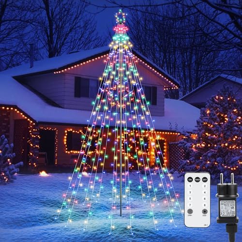 Joomer Weihnachtsbeleuchtung Außen 274 LED 2,3M Christbaumbeleuchtung...