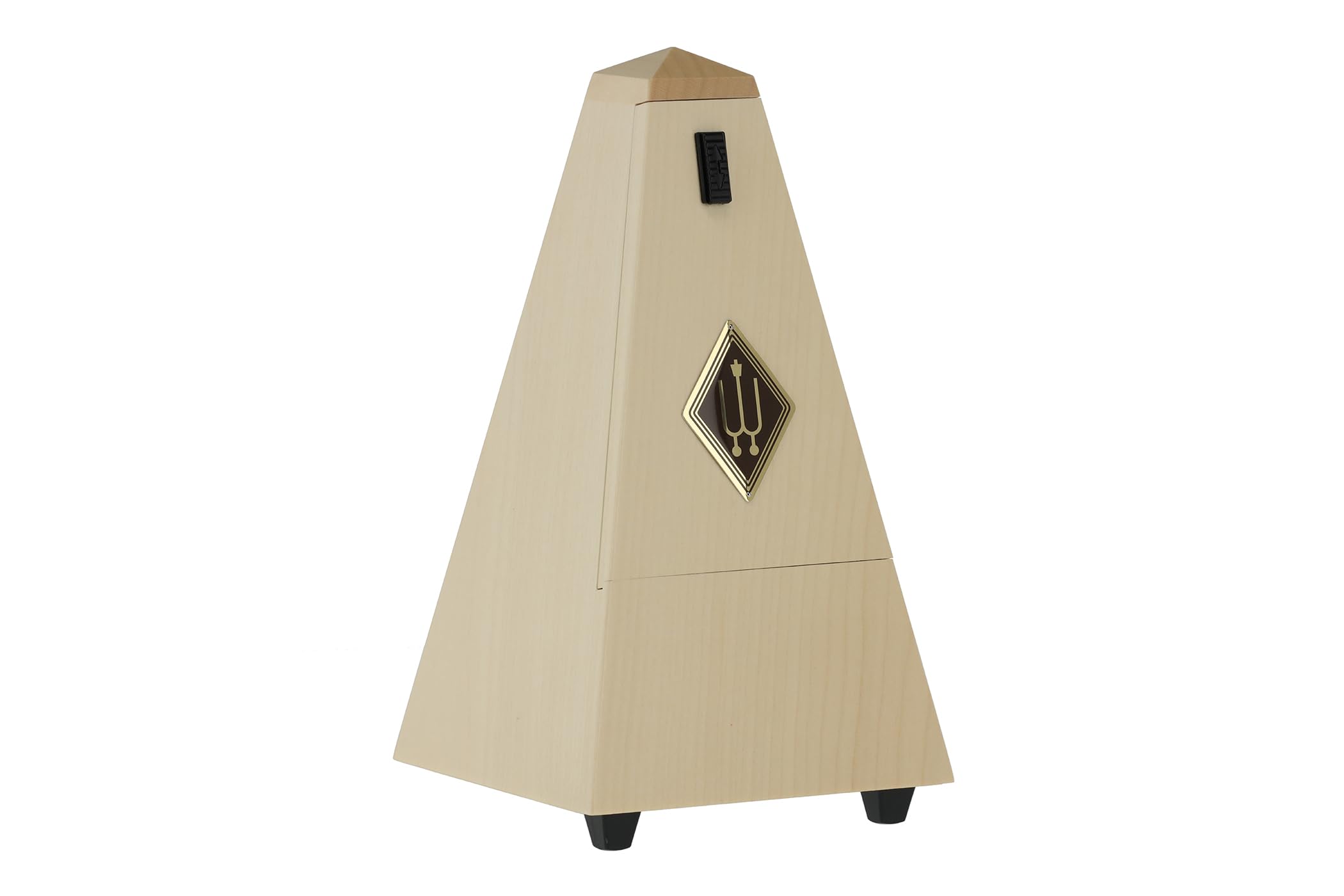 Wittner Metronomo Taktell forma piramidale Sistema Maelzel Serie 810 - Custodia in legno massello - Con campana - Acero naturale opaco - Non richiede batterie - Made in Germany