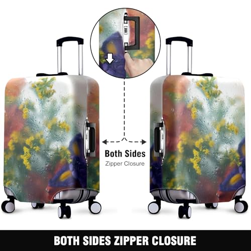 Travel Luggage Cover Suitcase Protector Scratch-Resistant Fit Not Included Suitcase Chrysanthemum Flower L-26-28in2