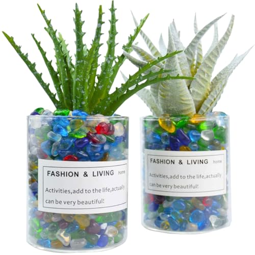 Image of 1 LB (460g) Tumbled Irregular Sea Glass Gemstone Chips, Colorful | Vibrant Long-Lasting Hues, Premium Polished, Safe Non-Toxic Material, Ideal for DIY Crafts & Decorations