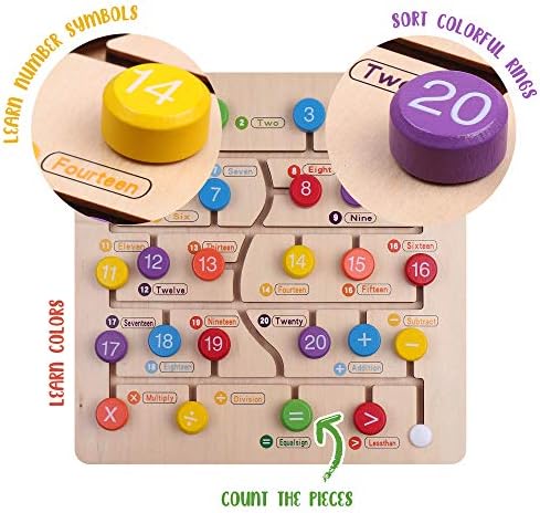 Montessori Toys for Babies | Numbers and Math Board Game | Learning Boards | Wooden Toys | Kids Puzzle | Learning & Education Toys | Perfect for Ages 3 Years and Older 4 51RbADEZgoL. AC