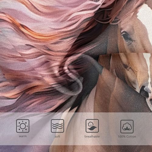 ODAWA Horse Tag Free Cotton Toddler Underwear, Toddler Underwear 2T3