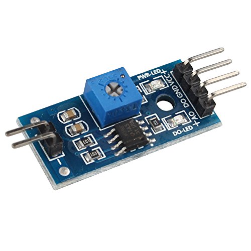 HALJIA Rain Sensor Module Rain Detection Weather Monitoring Compatible with Arduino, Siliver, 3.2 cm x 1.5 cm - Image 2