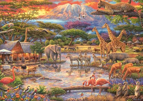 Schmidt Spiele 59708 Puzzle Paradis du Kilimandjaro 500 pièces, Multicolore