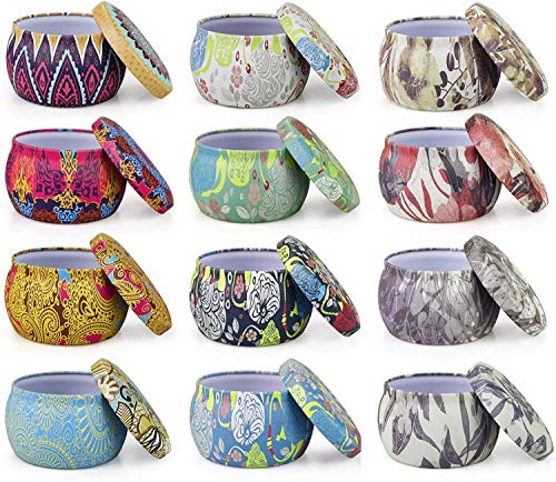 Candle Tin 24 Piece, 4 oz, Candle Containers for DIY Candle Making, Candle Jars for Making Candles, Arts & Crafts and Gifts, Storage case, Camping, Party Favors