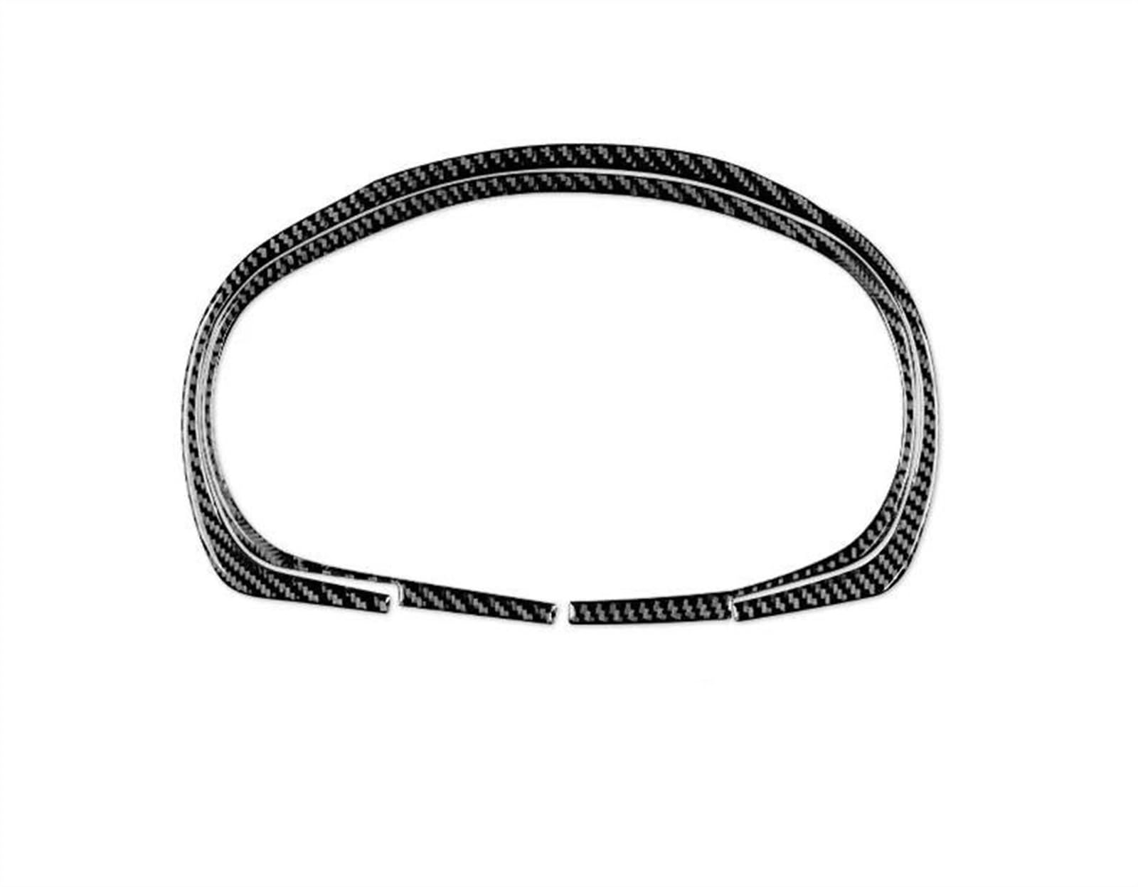 Sticker Real Carbon Fiber Car Speedometer Dashboard Frame Cover RHD LHD for Subaru for Impreza 2009 2010 2011 Anti-dust(Black)