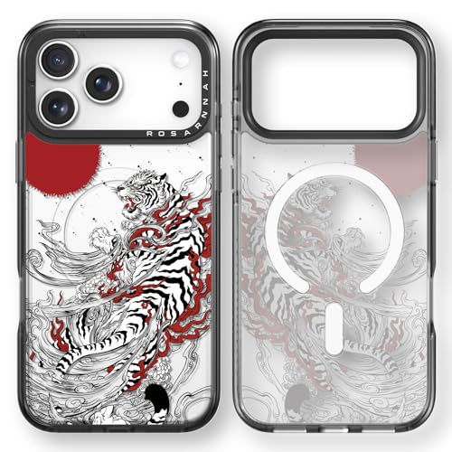 Coque iPhone Pro Max antichoc 2m avec motif tigre et Magsafe