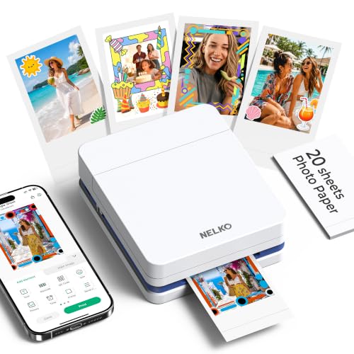Nelko Photo Printer, 2x3 Portable Wireless Smartphone Printer, PP01...