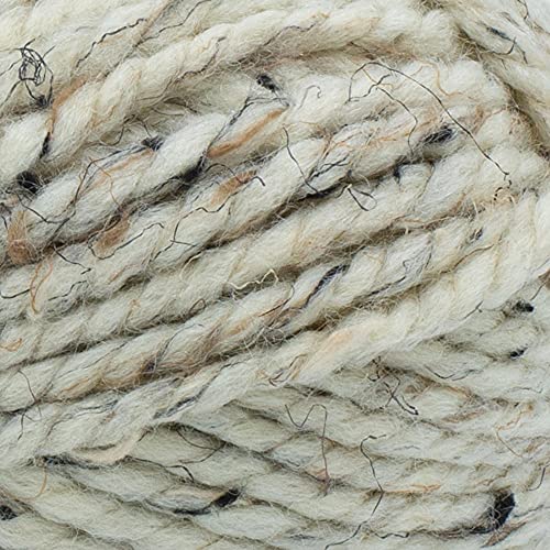 Image of Lion Brand Yarn Wool-Ease Thick & Quick Yarn, Soft and Bulky Yarn for Knitting, Crocheting, and Crafting, 1 Skein, Grey Marble (Pack of 3)