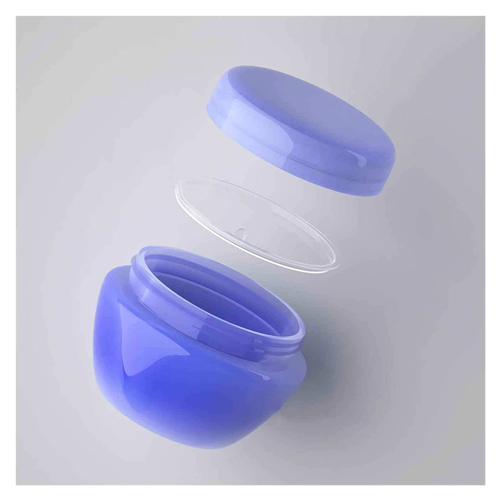Słoiki na próbki, słoiki kosmetyczne Plastikowe słoiczki na próbki kosmetyków, opakowanie 24 szt. z 6 szpatułkami, wielokolorowe, różne rozmiary(Transparent,50ml)