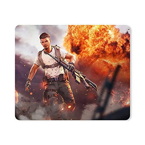 Image of Chiraiyaa Freefire Fire Designer Printed Premium Mouse pad with Anti-Skid Base and Smooth Gliding (9 in x 7.5 in)