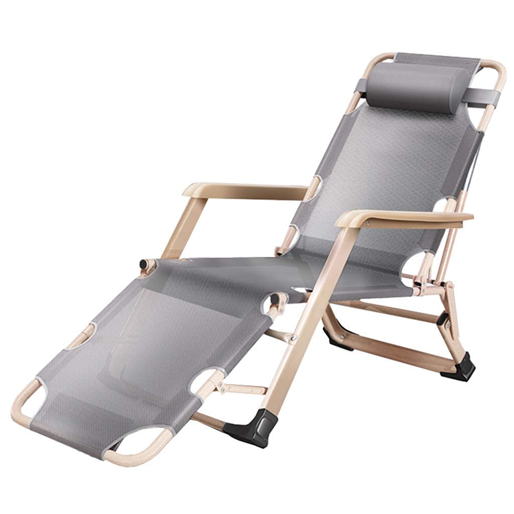 Chaise de patio inclinable et pliable avec assise renforcée 200 kg