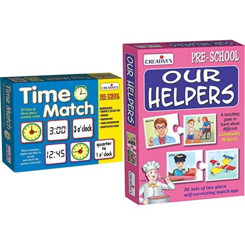 Creative Educational Aids P. Ltd. CRE1062 Time Match Card Game (Multi