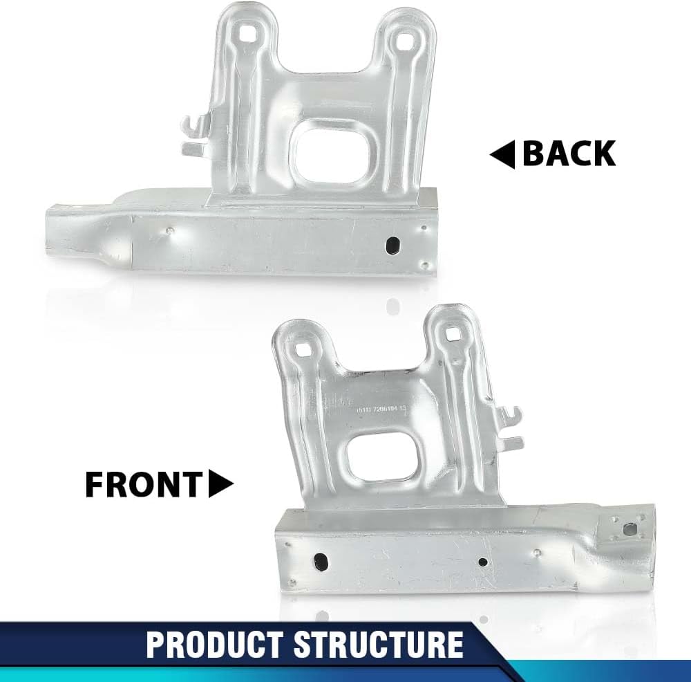 PIT66 Front Right Side Lower Bumper Carrier Bracket Compatible with BMW 328i 2012-2016/ 330i 2017 / 335i 2012-2015/ 330e 340i 2016-2017/ 320i 2013-2017 Silver Bumper Brackets Carrier 51117266194