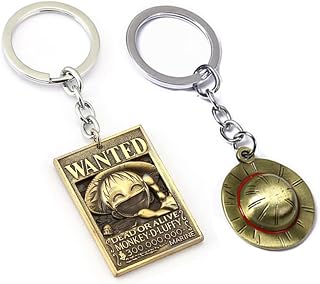 2 Pcs Hot Japan Anime One Piece Keychain Luffy Key Chain Cosplay
