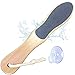 Professional Pedicure Foot File Rasp Callus Shaver/Remover (Compare to Flimsy Plastic, Cutting Graters, Slowing Electric) Waterproof 80/180 Wood Wet or Dry In-Shower Use (Includes Hook)